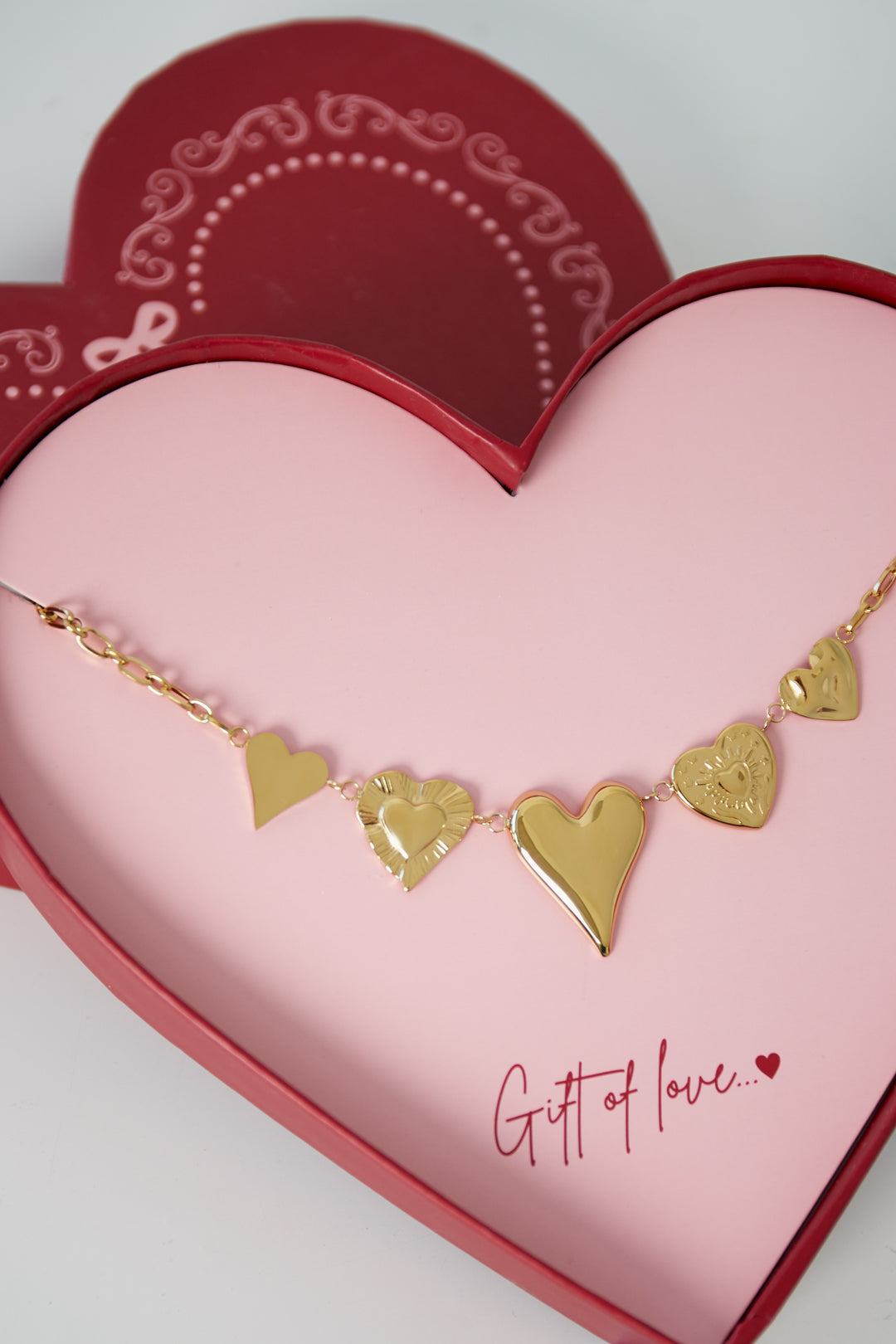 dono d'amore collana in acciaio inossidabile con scritta "love"