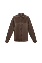 Tessuto Fibra di Poliestere Camicia Donna Casual Colore Puro Base
