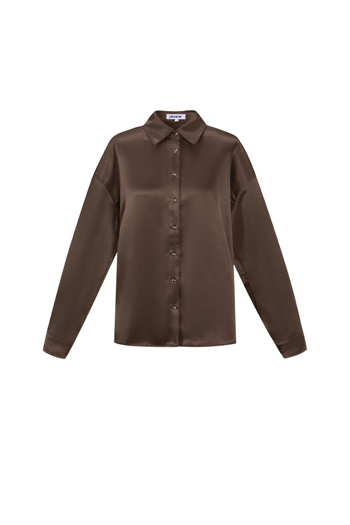 Tessuto Fibra di Poliestere Camicia Donna Casual Colore Puro Base