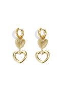 Orecchini pendenti in acciaio inossidabile a forma di cuore, casual, quotidiani, semplici, da donna