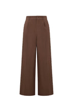 Tessuto Fibra di Poliestere Donna Pantaloni Larghi Eleganti Colore Puro Autunno/Inverno