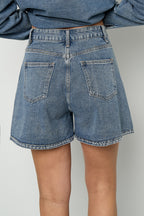 Pantaloncini in denim con strass
